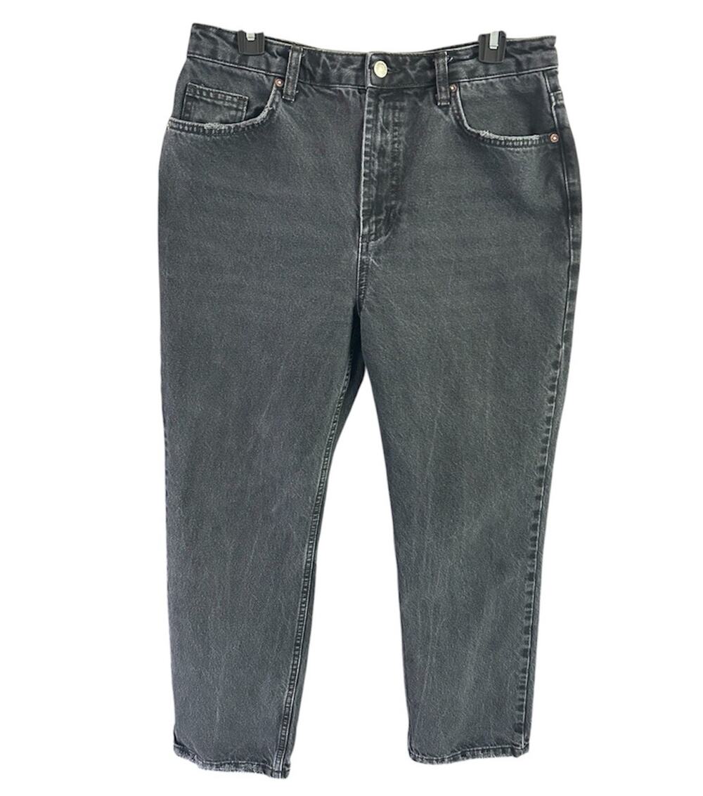 Free People We The Free Jeans Women’s 31 High Rise Cropped Straight Washed Black